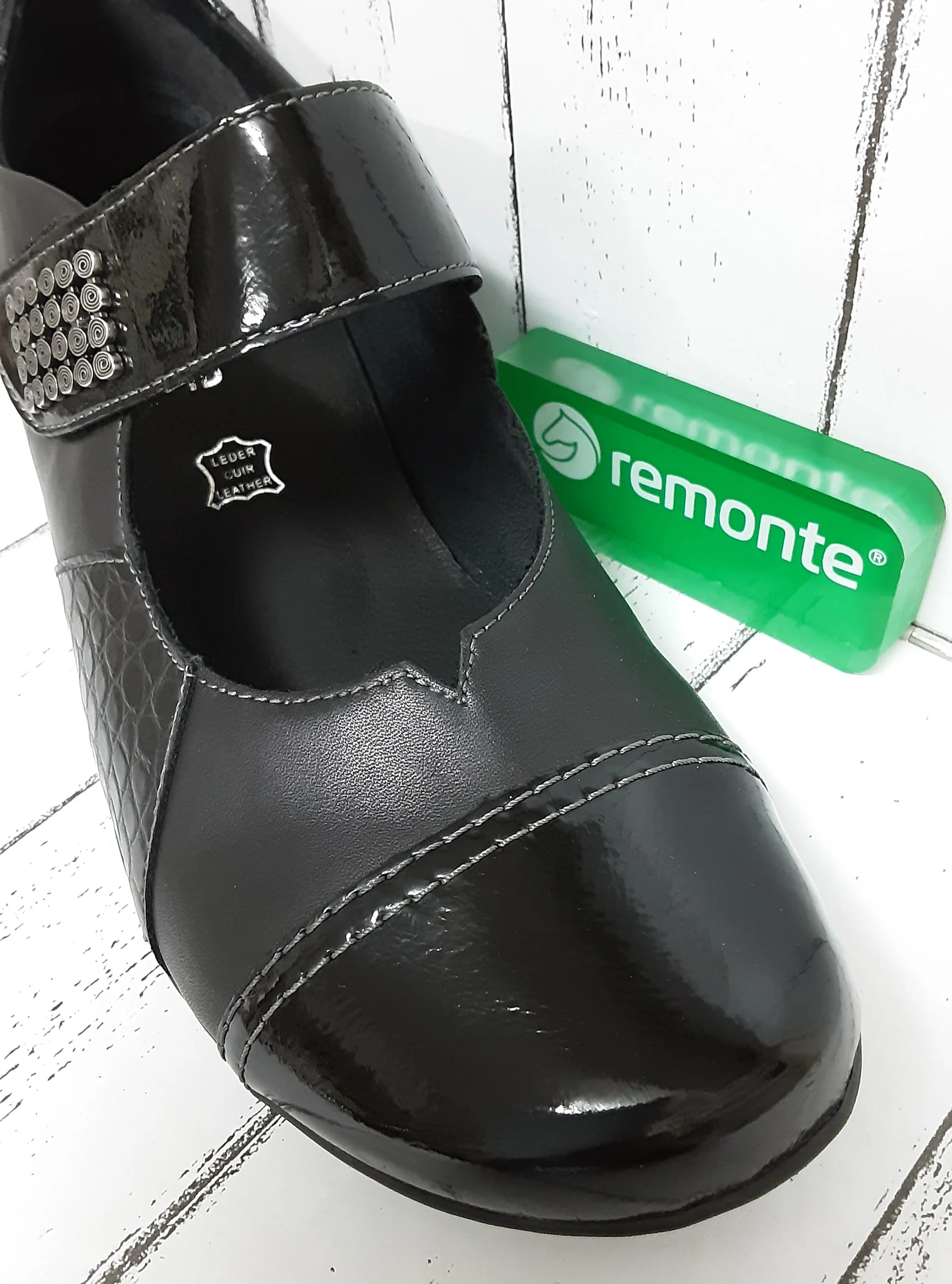 REMONTE - D7346-02 - STRAP SHOE - Black