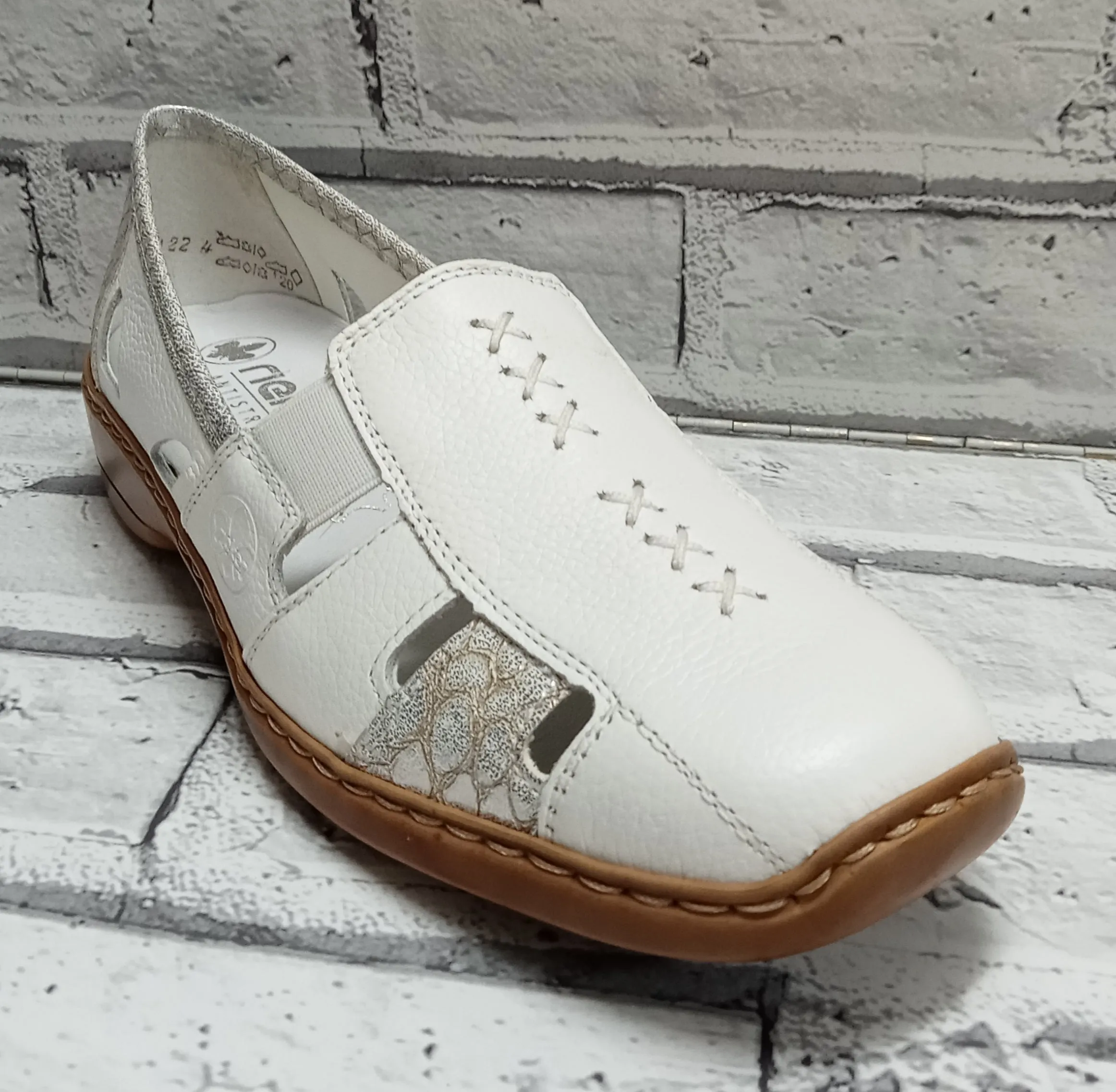 RIEKER - 41385-80 - SLIP ON SHOE - White Combi