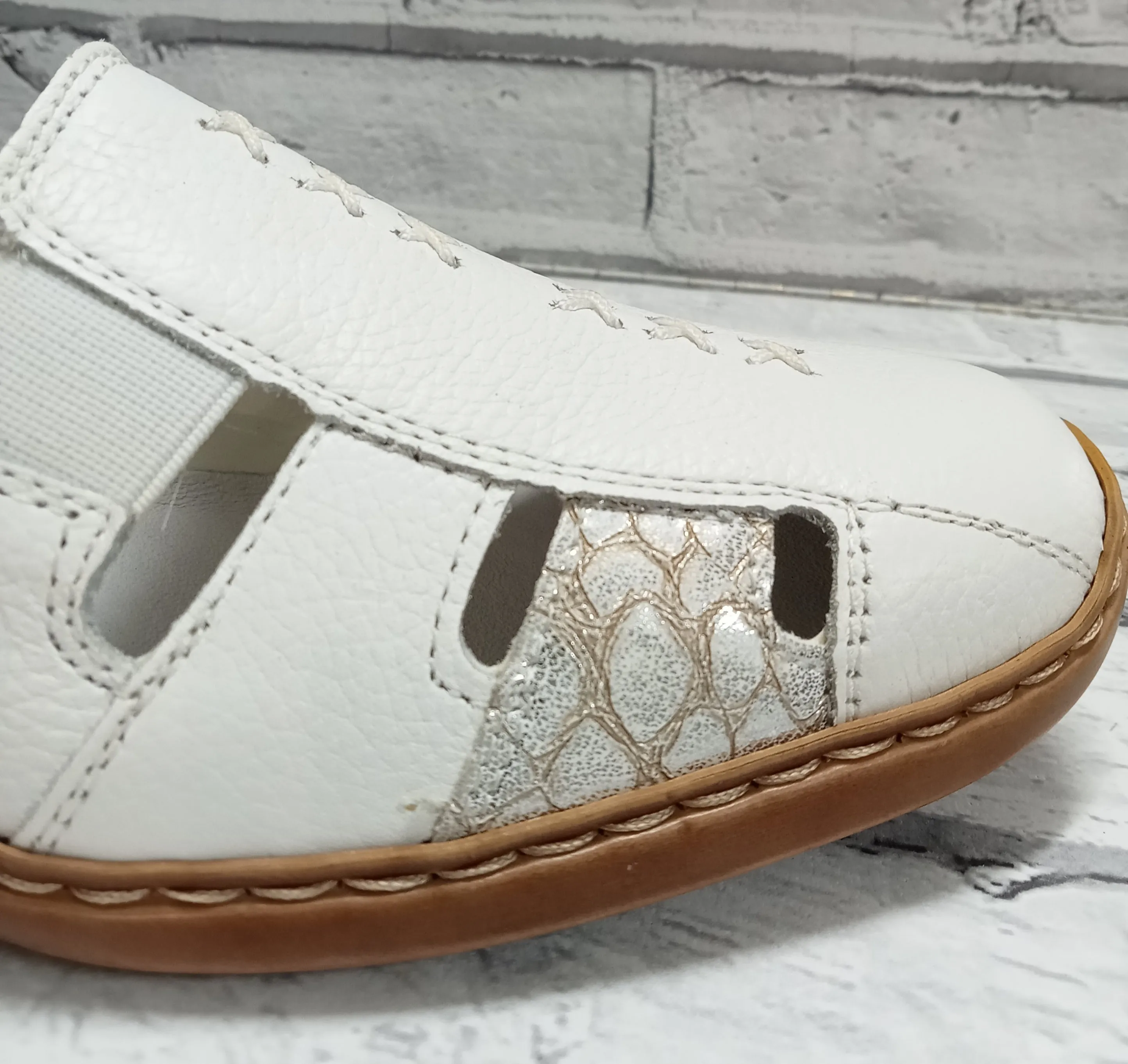 RIEKER - 41385-80 - SLIP ON SHOE - White Combi