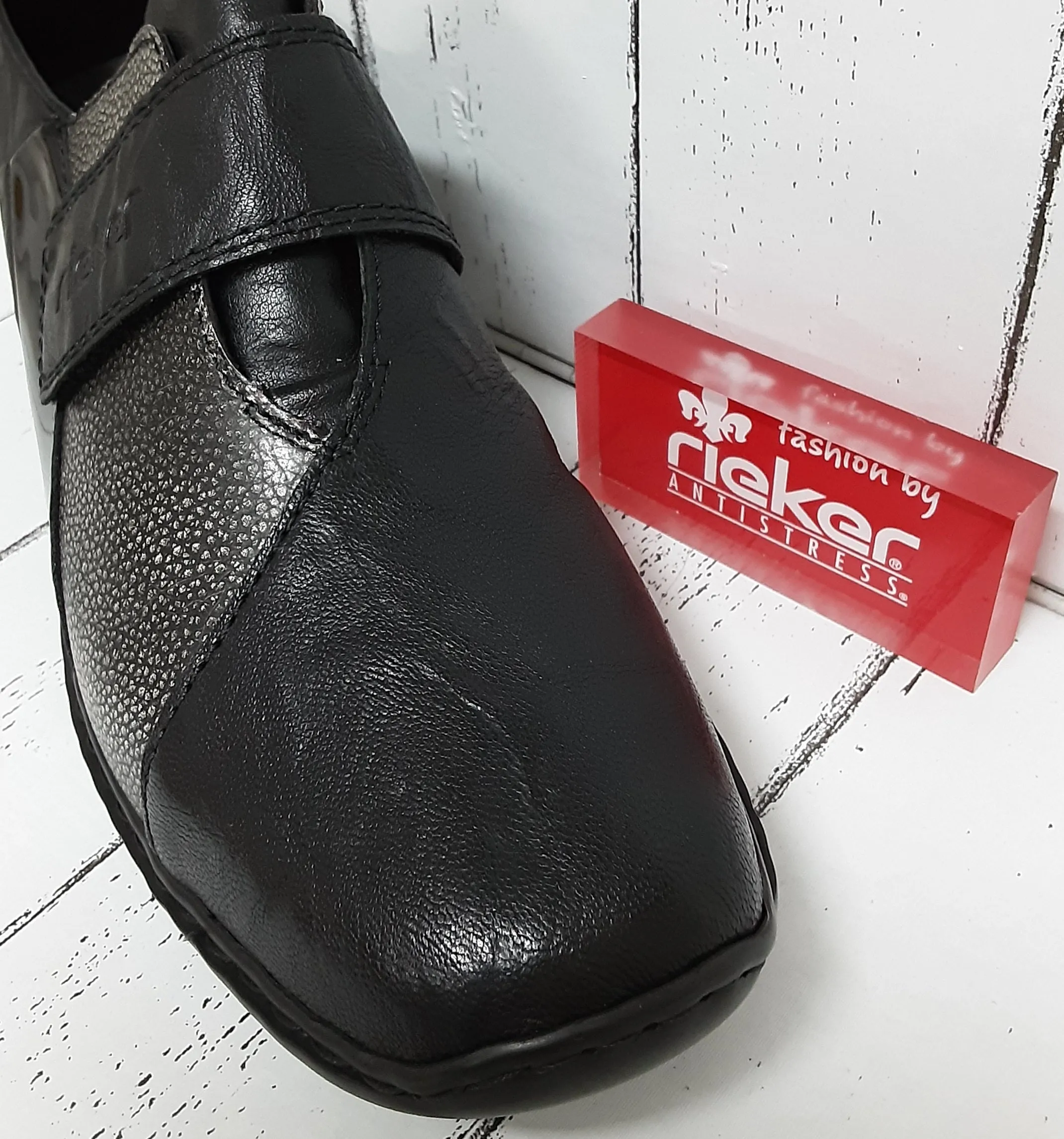 RIEKER - 58354-00 - STRAP ANKLE SHOE - Black Combination