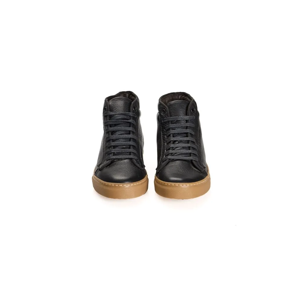 Roberto Pepe Luxury Black Calfskin Sneakers