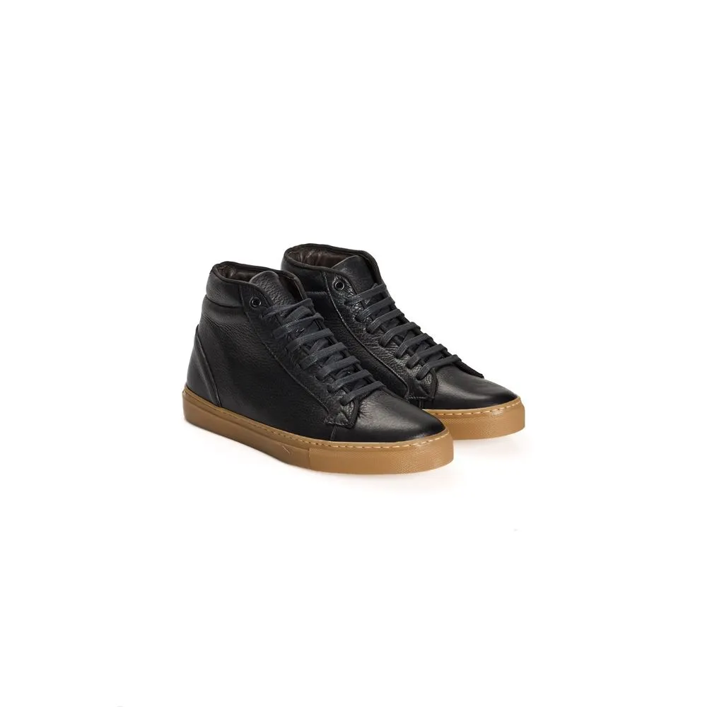 Roberto Pepe Luxury Black Calfskin Sneakers