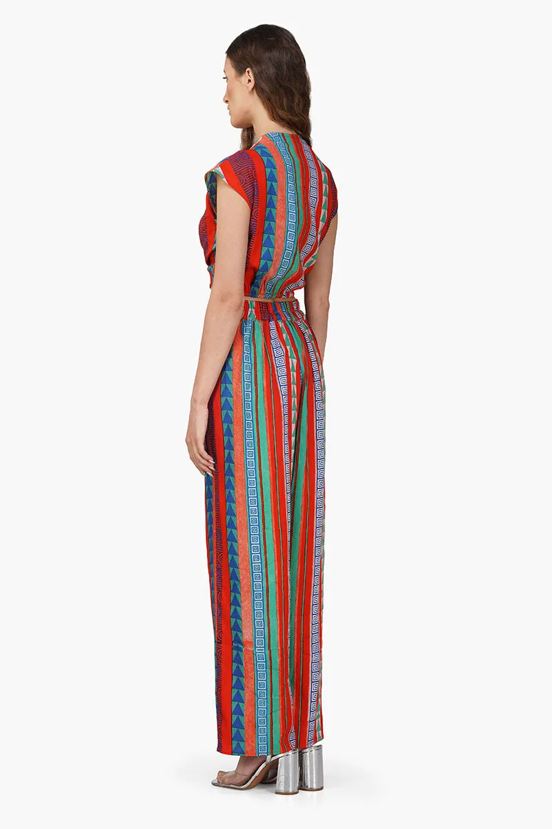 Ruby Aztec Printed Stripe Top