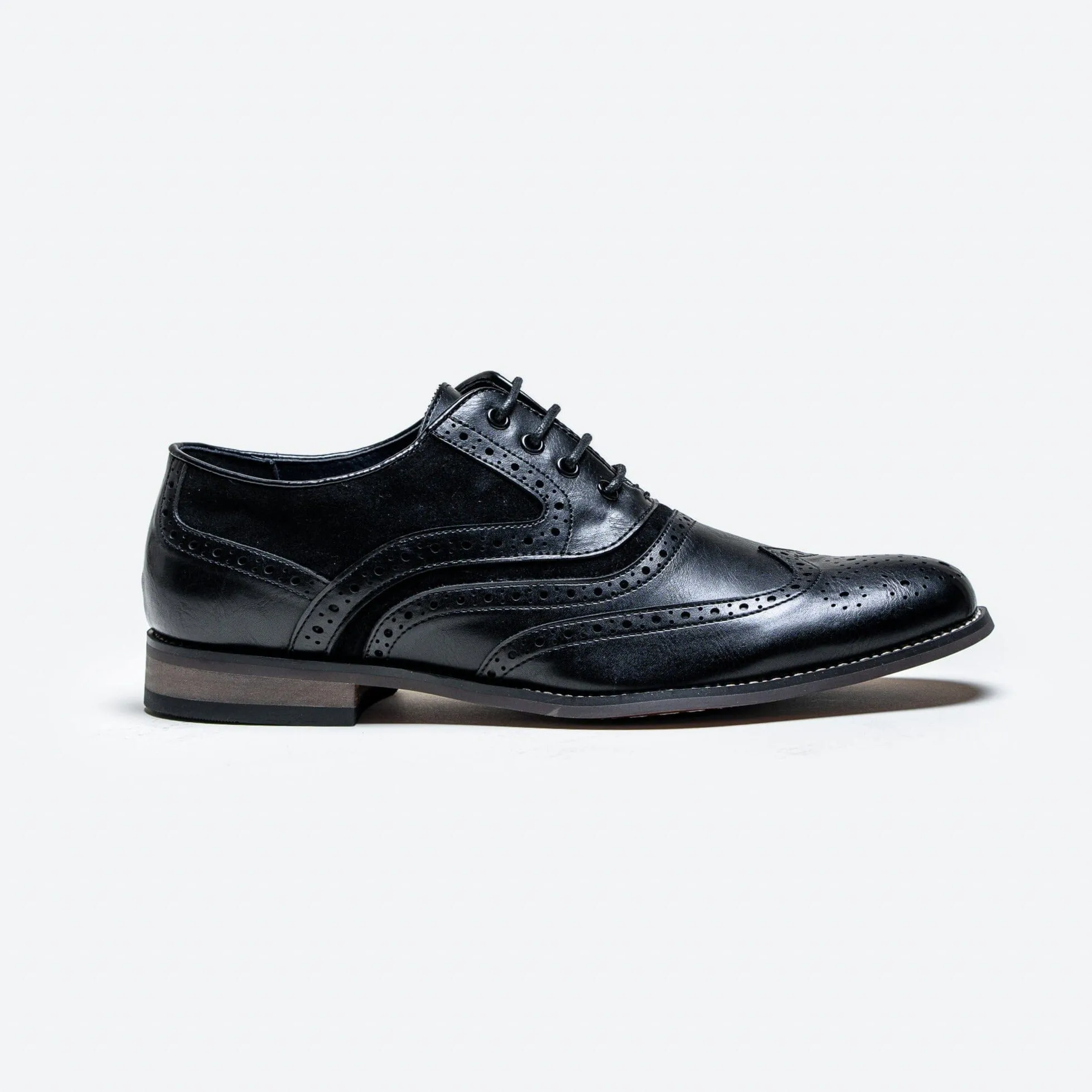 Russel Black Brogue Shoes
