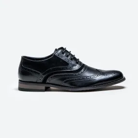 Russel Black Brogue Shoes