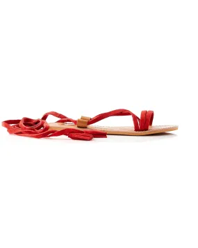 Sal Suede Sandal Red
