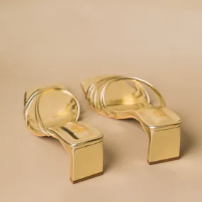 Subtle Light Gold Strappy heels