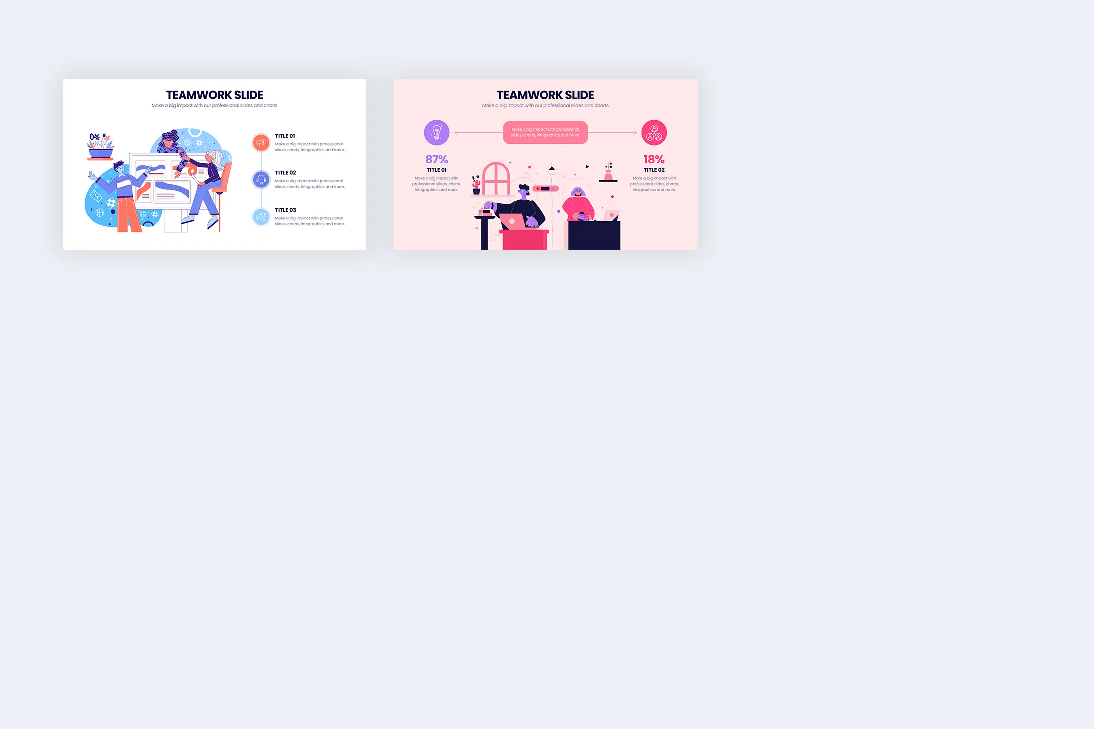 Teamwork Slides Illustrator Infographic Template