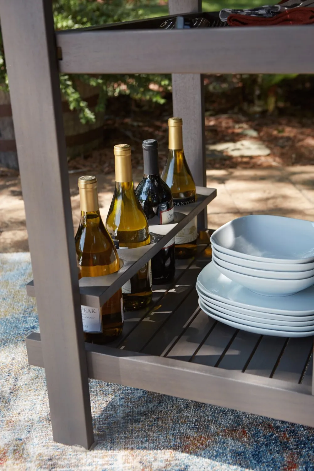 Victoria Patio Bar Cart - Grey