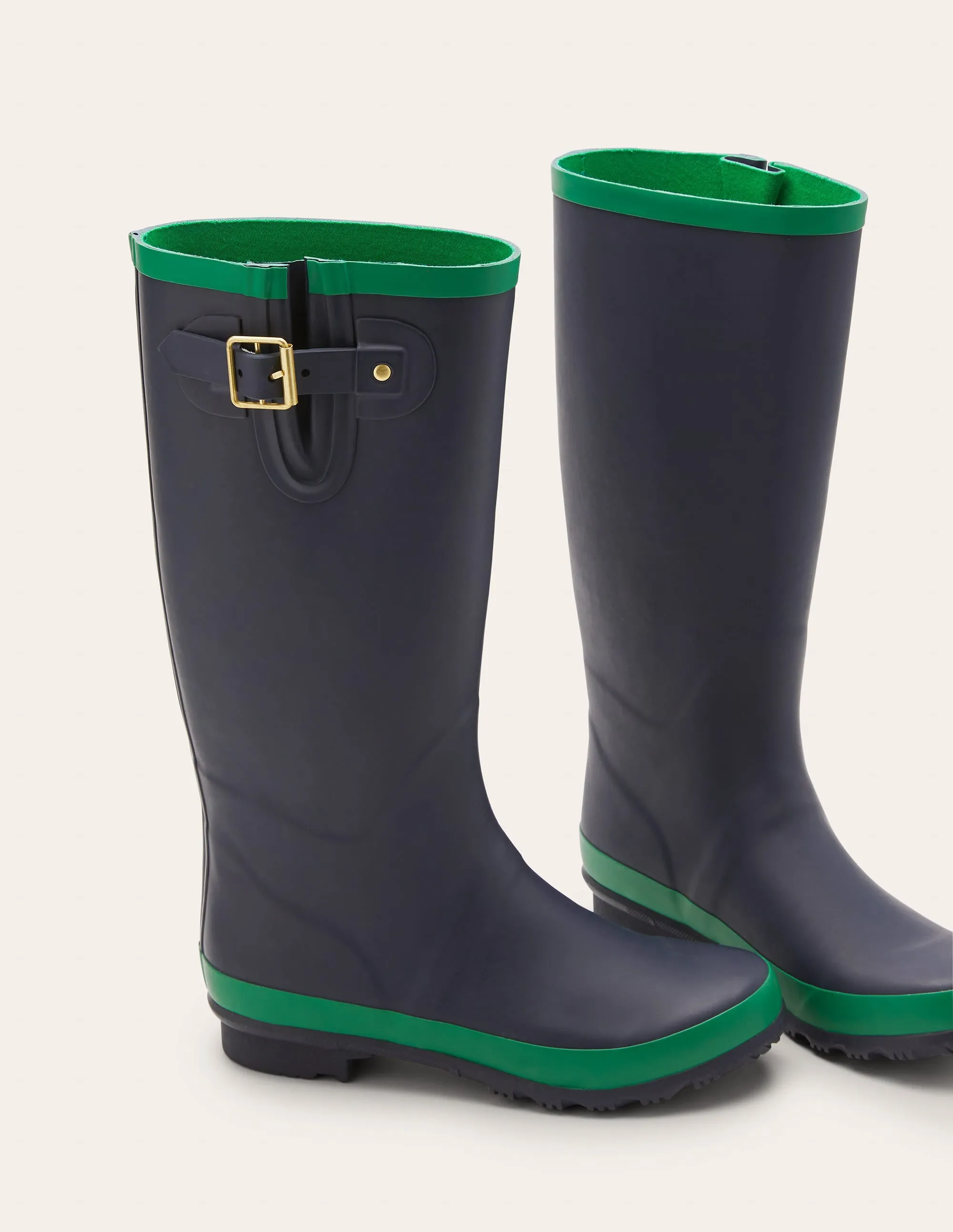 Wellington Boots-Navy/Highland Green