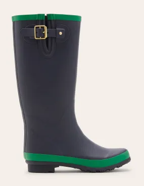 Wellington Boots-Navy/Highland Green