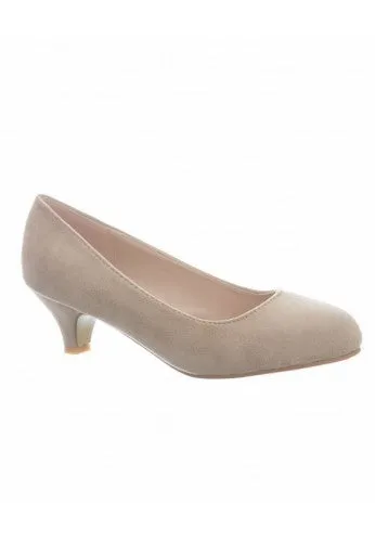 Women Round Toe Kitten Heel Shoes