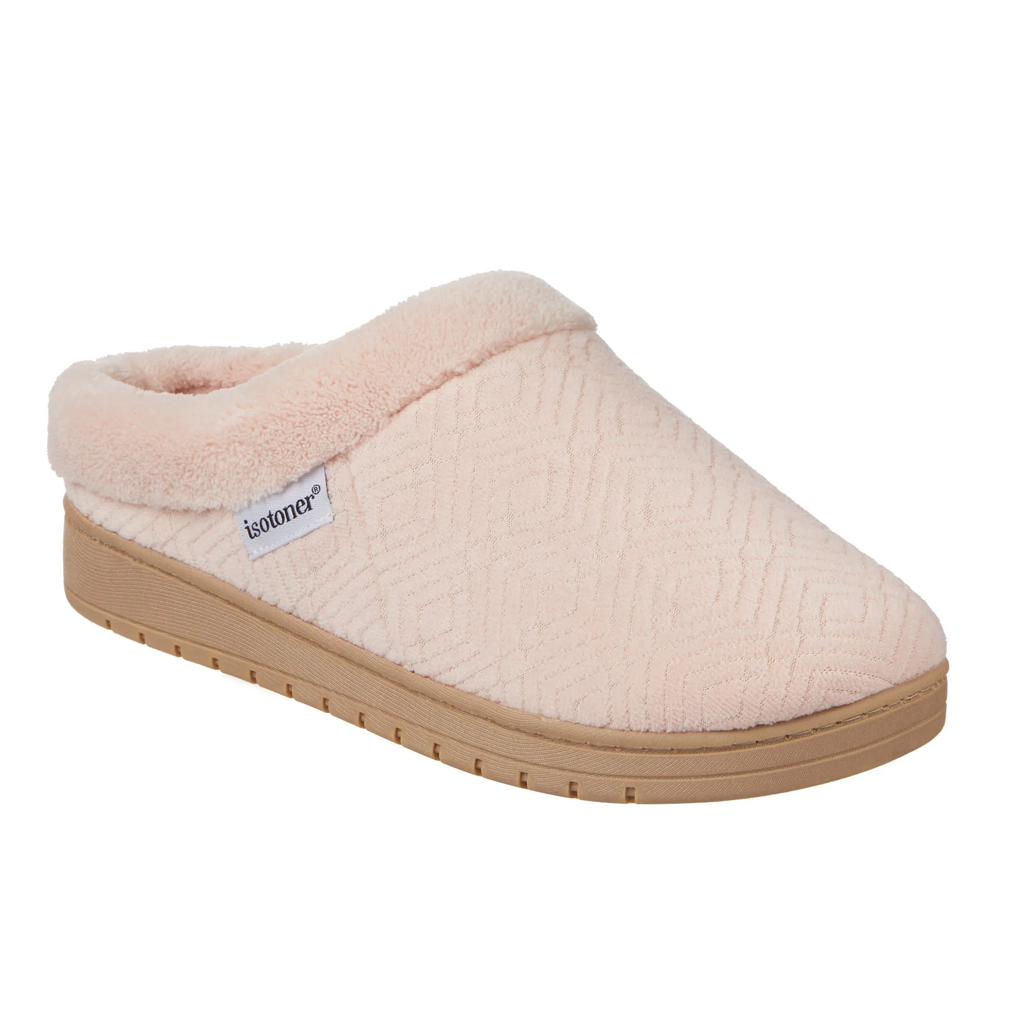 Women's Diamond Microterry Gemma Clog Slipper with Memory Foam