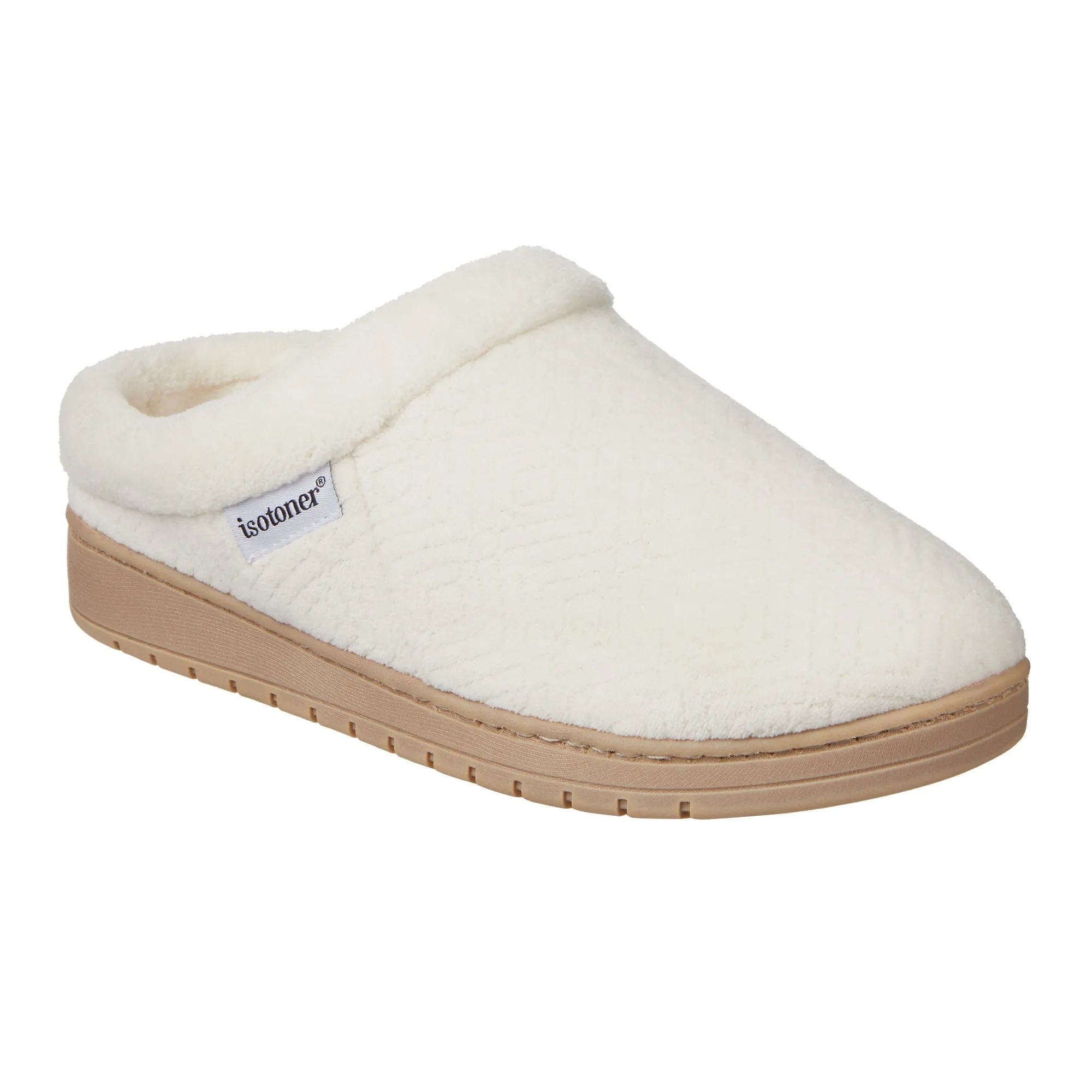 Women's Diamond Microterry Gemma Clog Slipper with Memory Foam
