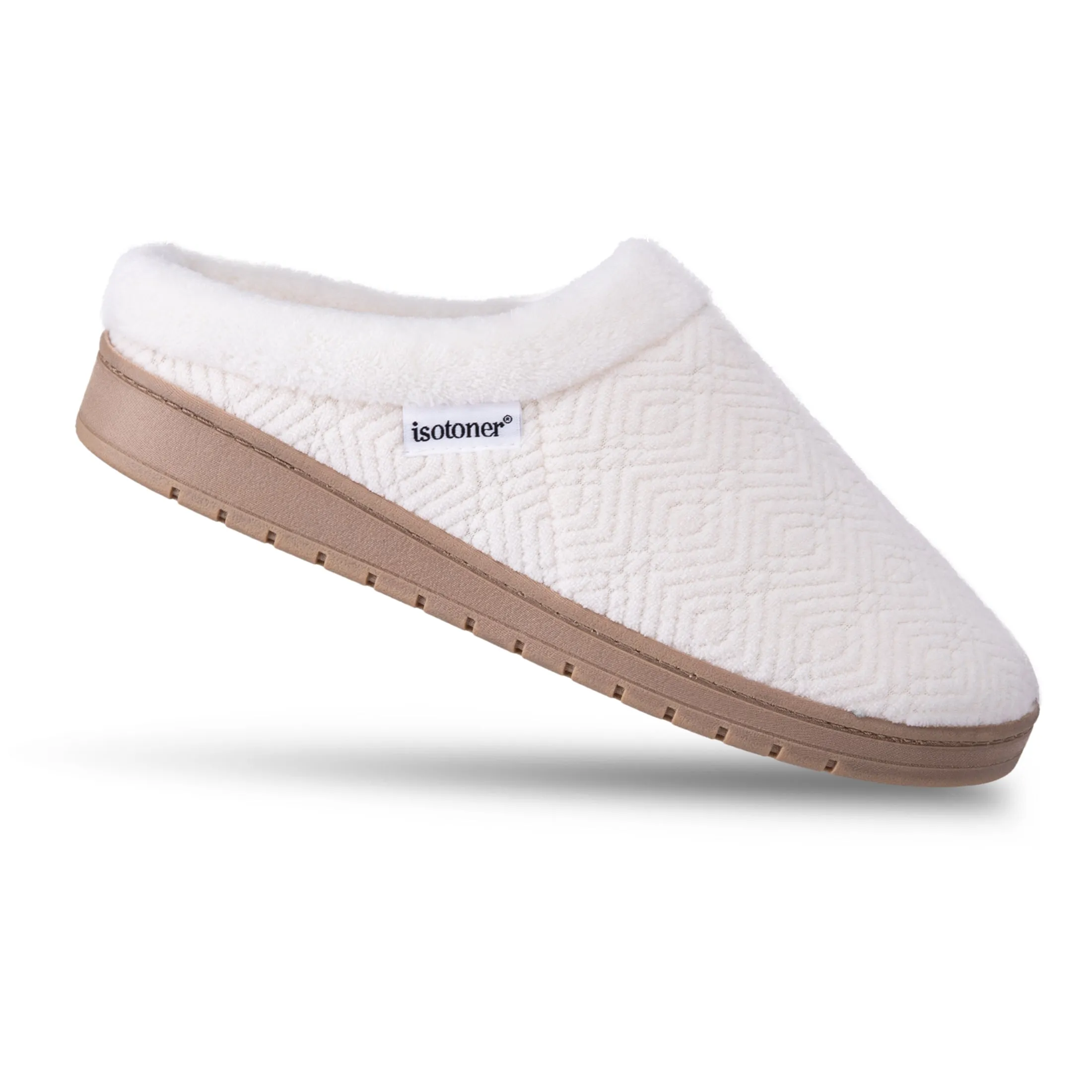 Women's Diamond Microterry Gemma Clog Slipper with Memory Foam