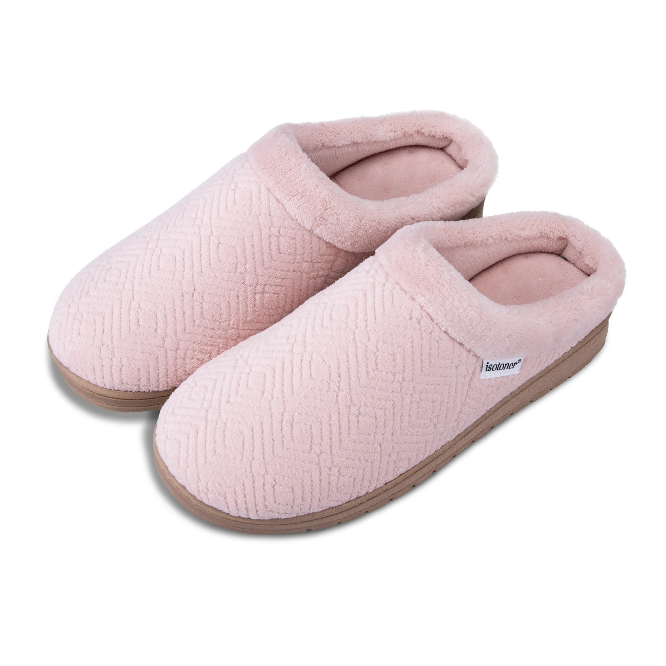 Women's Diamond Microterry Gemma Clog Slipper with Memory Foam