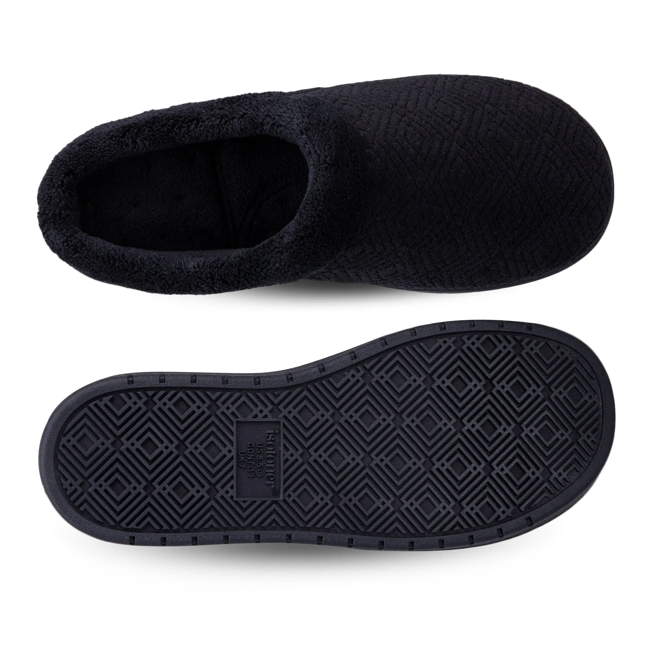 Women's Diamond Microterry Gemma Clog Slipper with Memory Foam