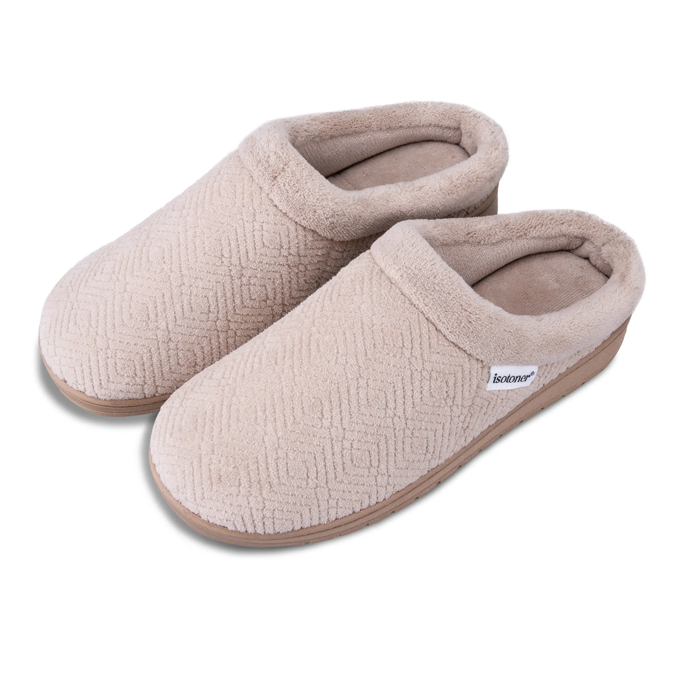 Women's Diamond Microterry Gemma Clog Slipper with Memory Foam