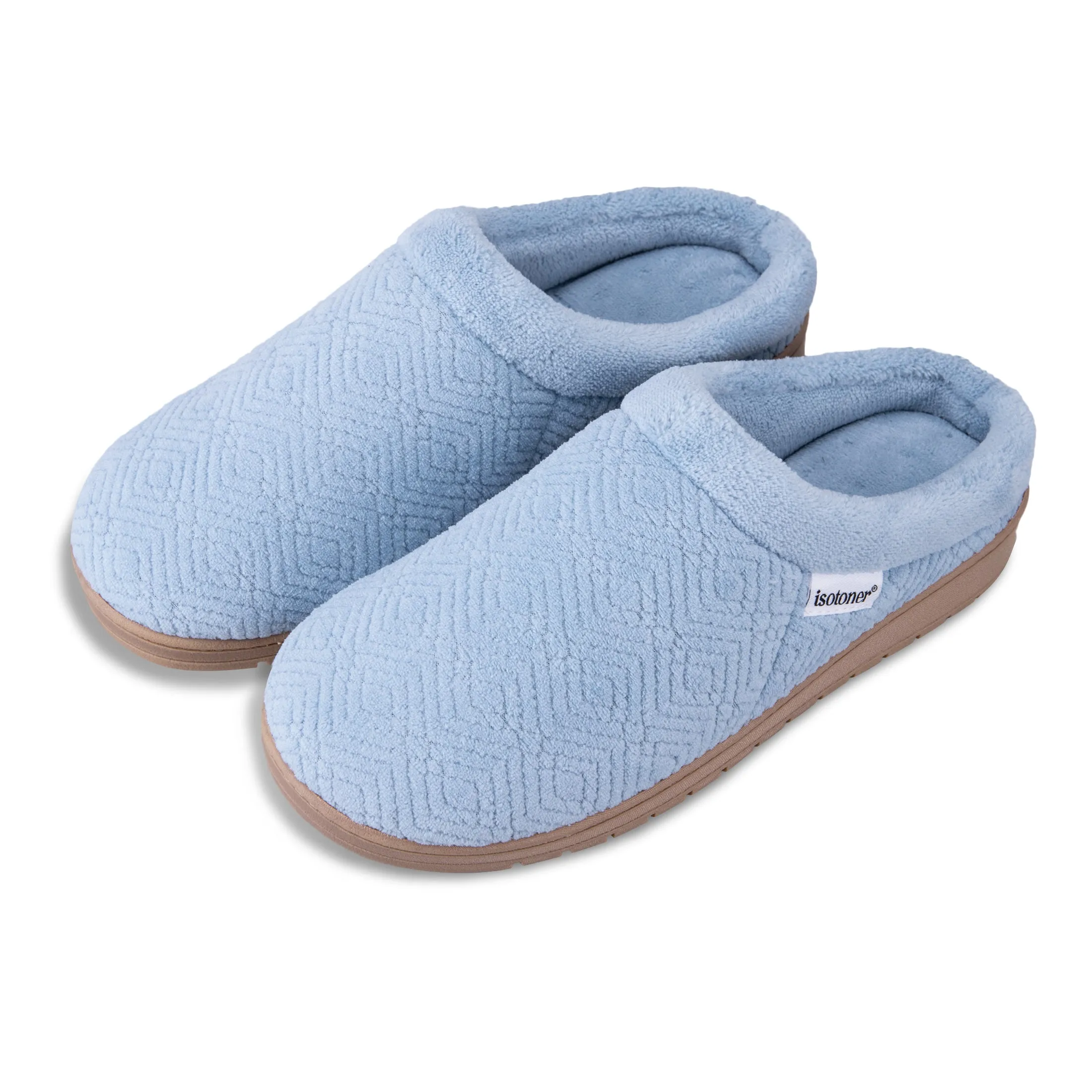 Women's Diamond Microterry Gemma Clog Slipper with Memory Foam