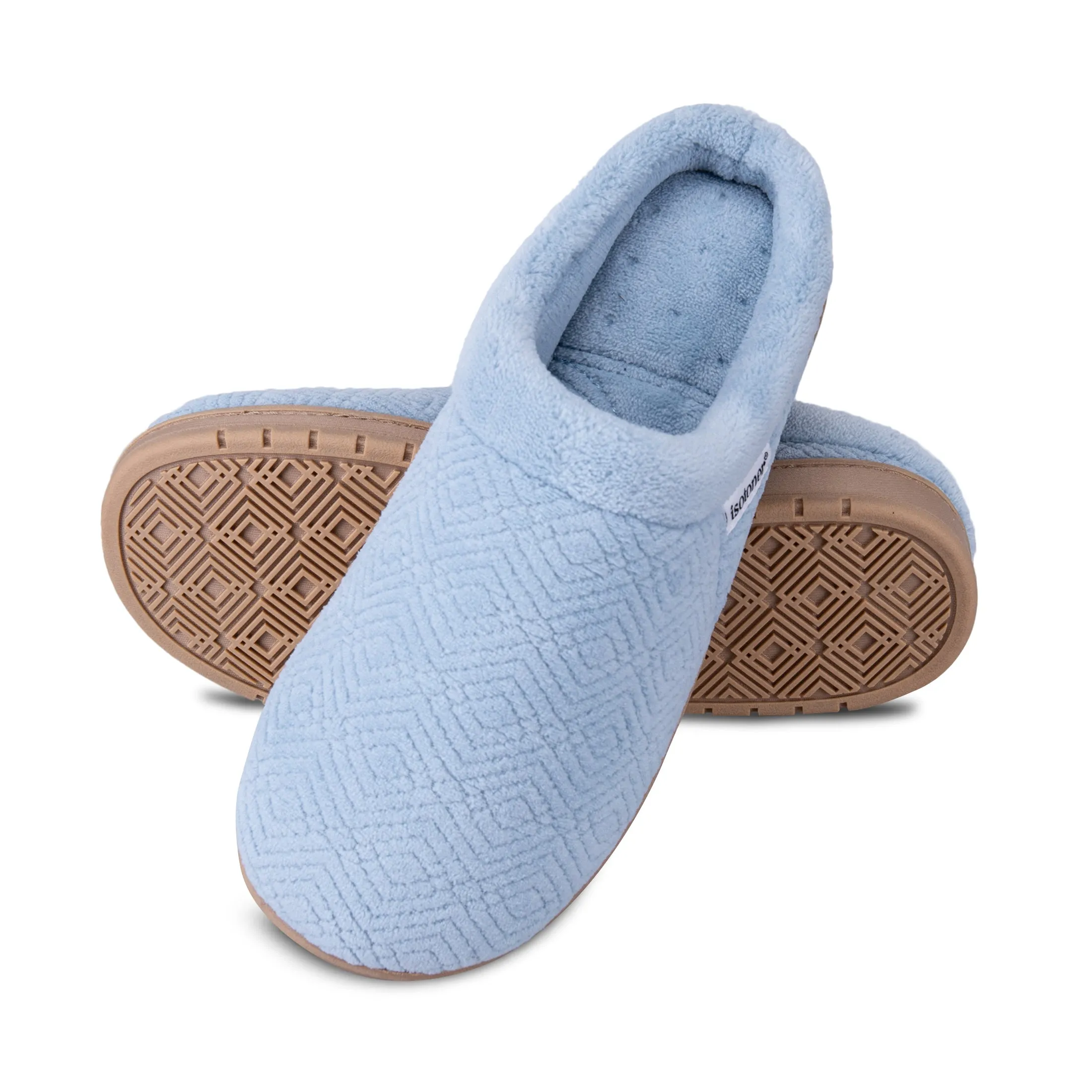 Women's Diamond Microterry Gemma Clog Slipper with Memory Foam