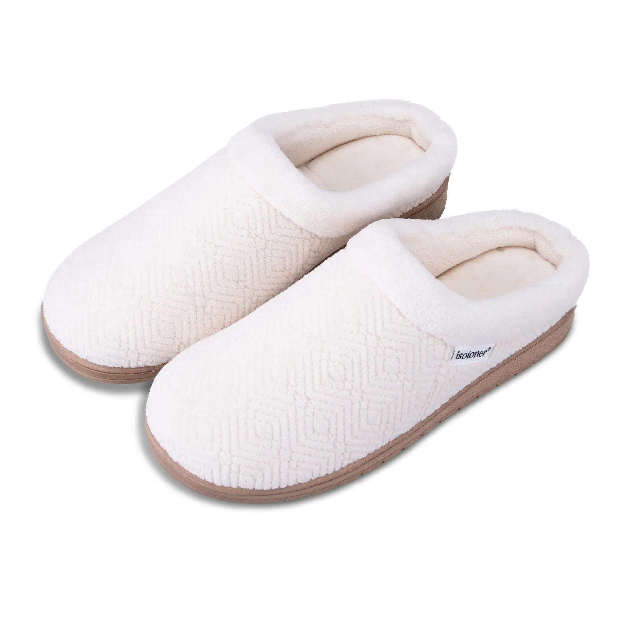Women's Diamond Microterry Gemma Clog Slipper with Memory Foam