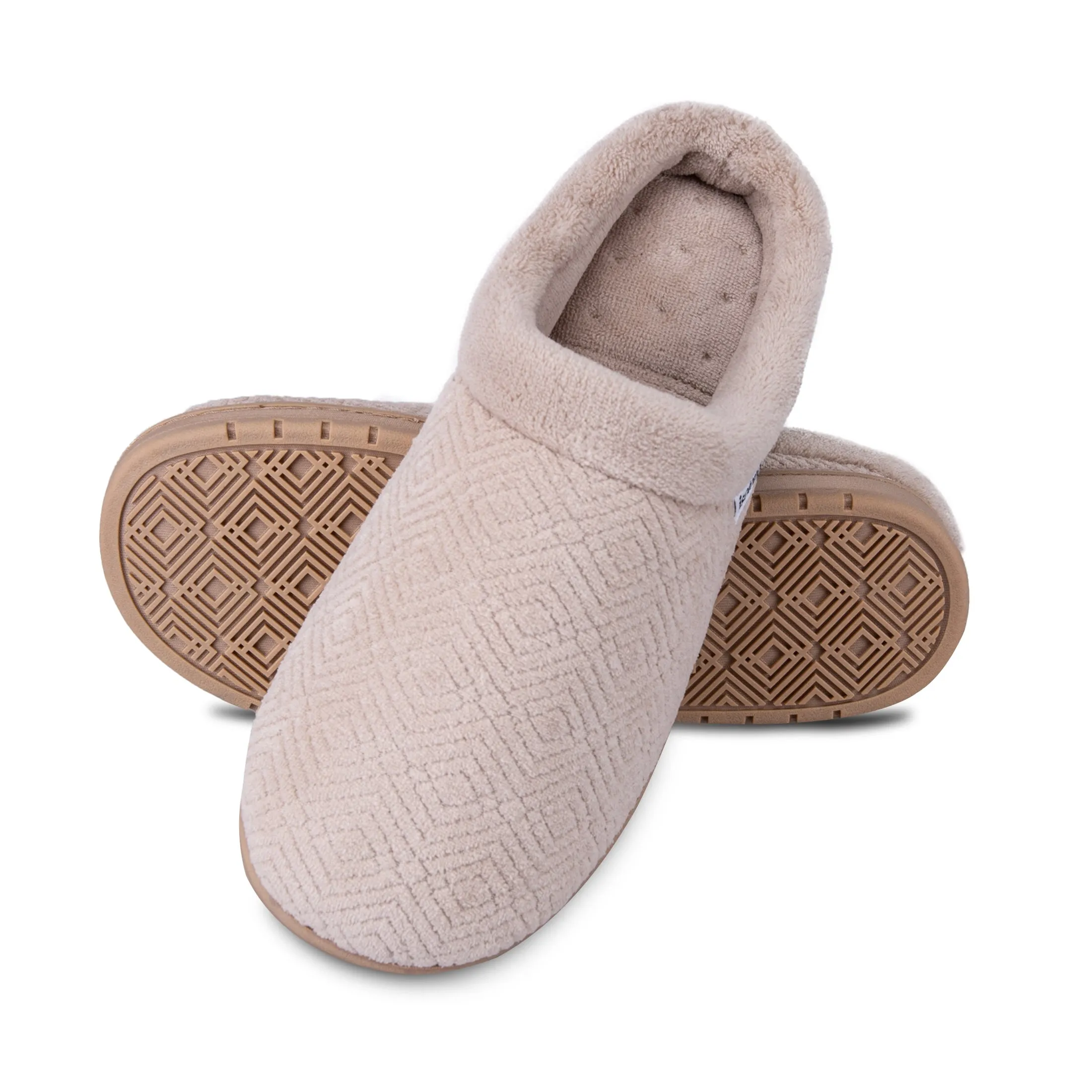 Women's Diamond Microterry Gemma Clog Slipper with Memory Foam