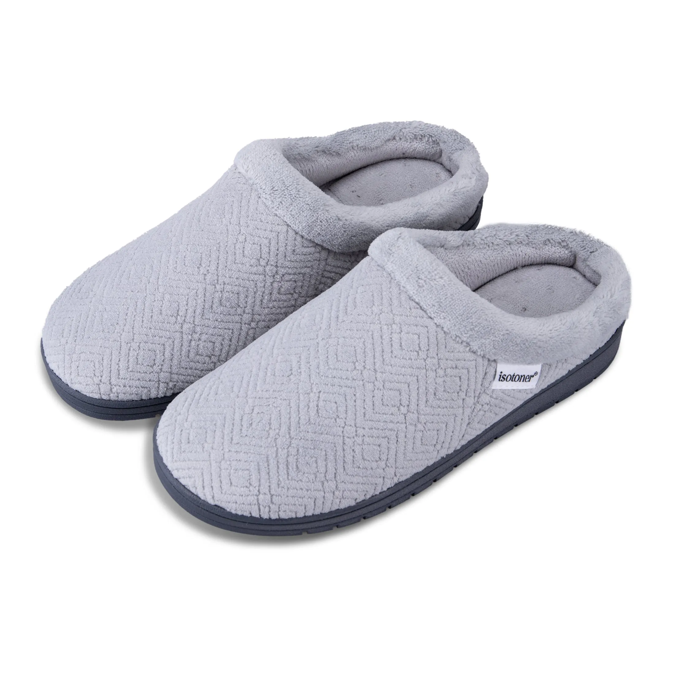 Women's Diamond Microterry Gemma Clog Slipper with Memory Foam