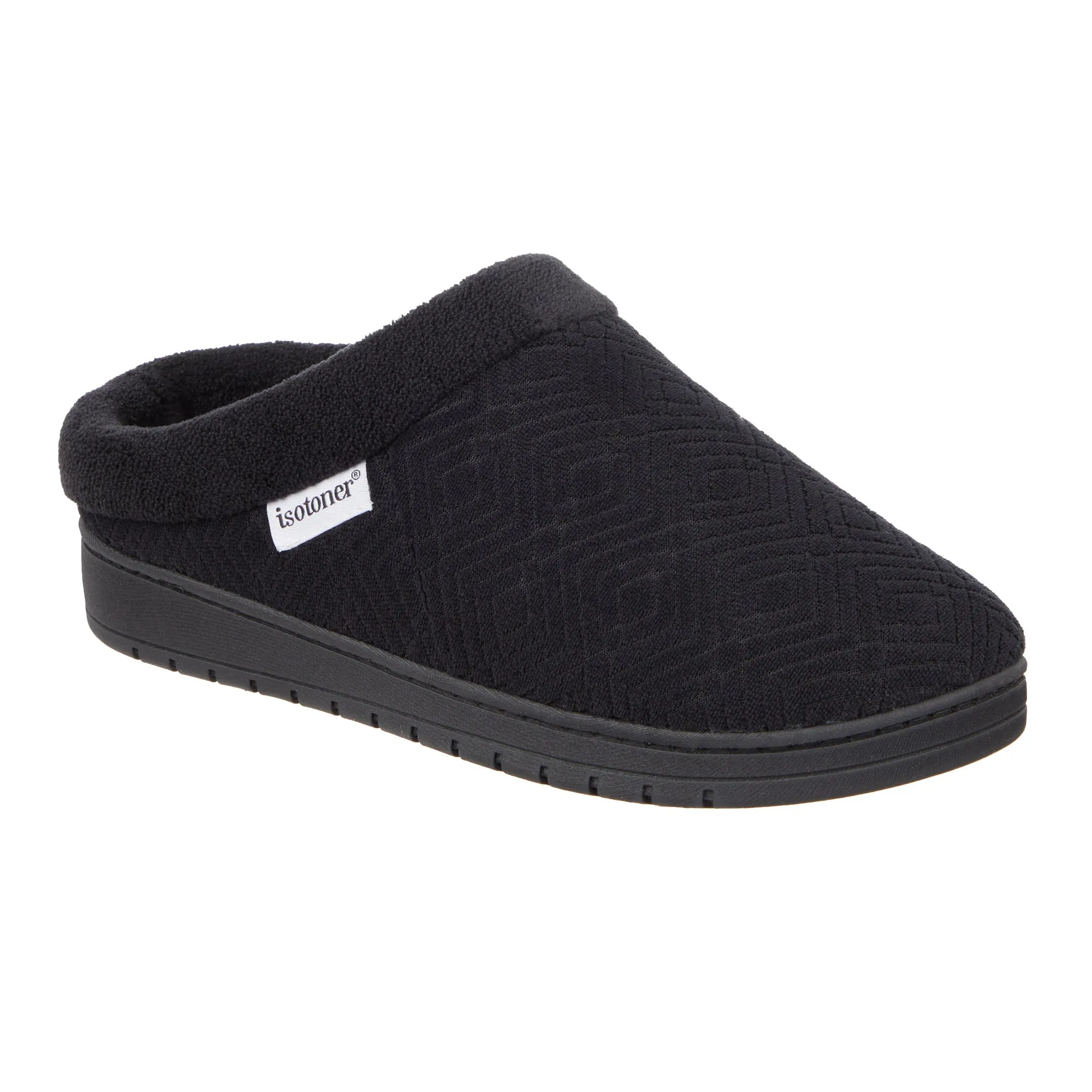 Women's Diamond Microterry Gemma Clog Slipper with Memory Foam