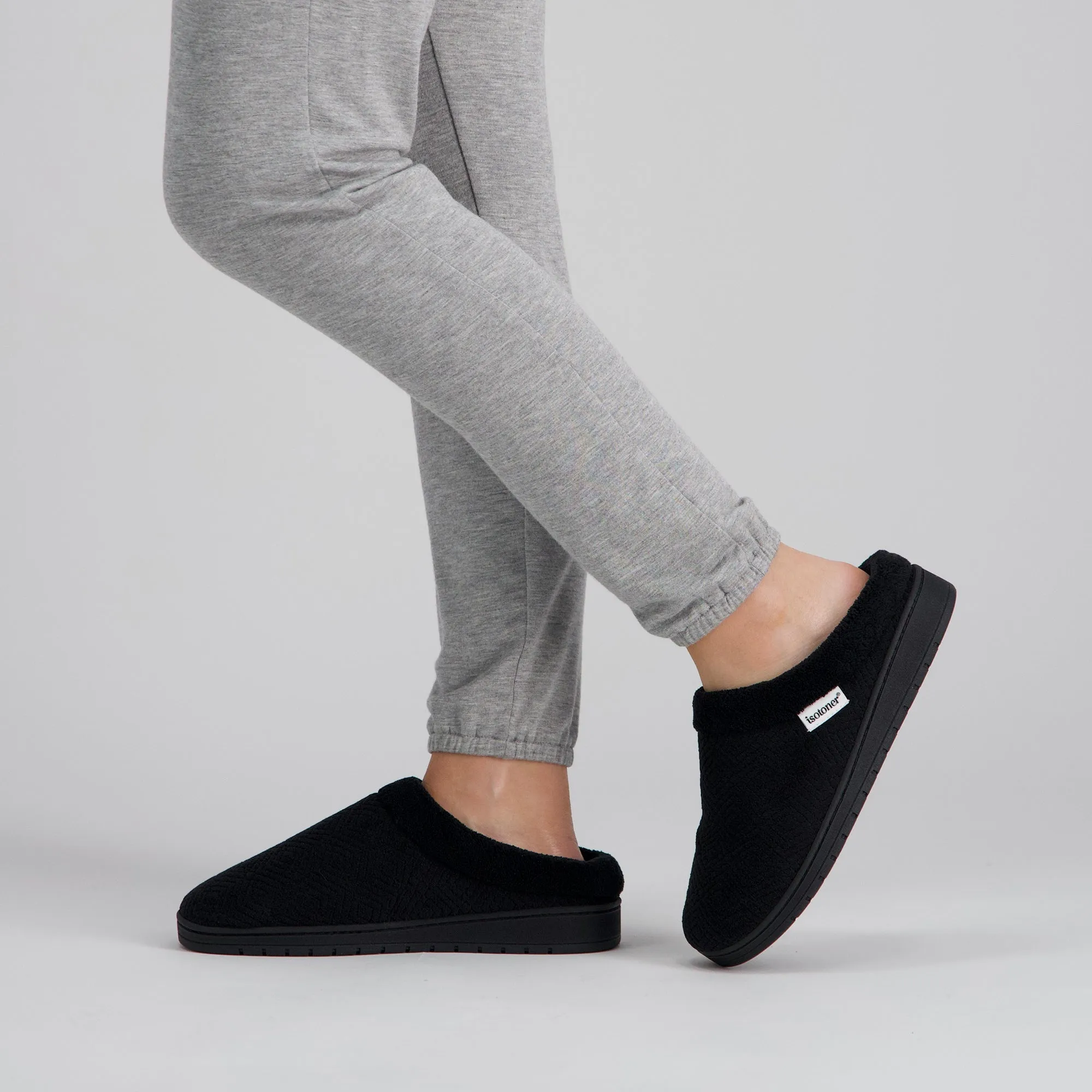 Women's Diamond Microterry Gemma Clog Slipper with Memory Foam
