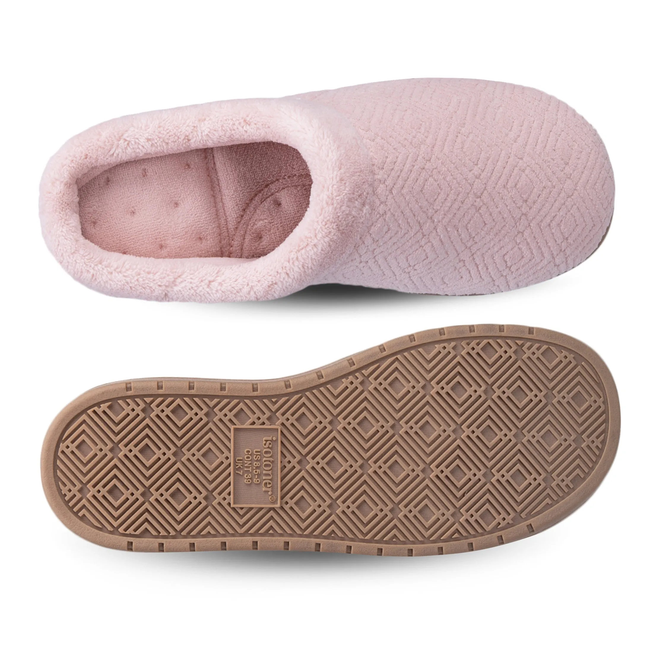 Women's Diamond Microterry Gemma Clog Slipper with Memory Foam