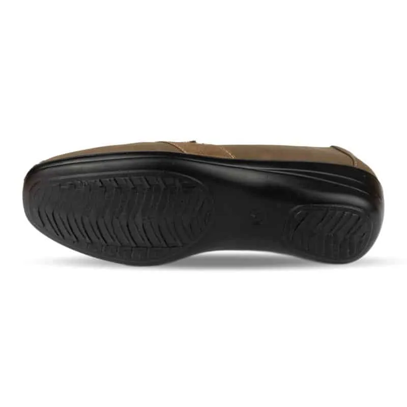 Womens Heeled Brown Court Shoe
