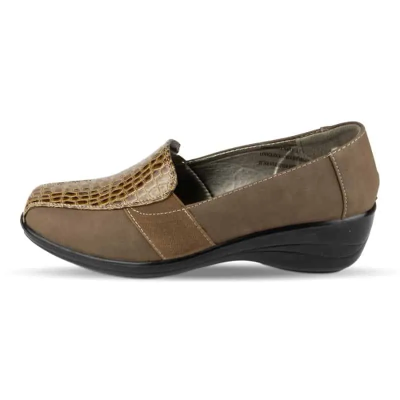 Womens Heeled Brown Court Shoe