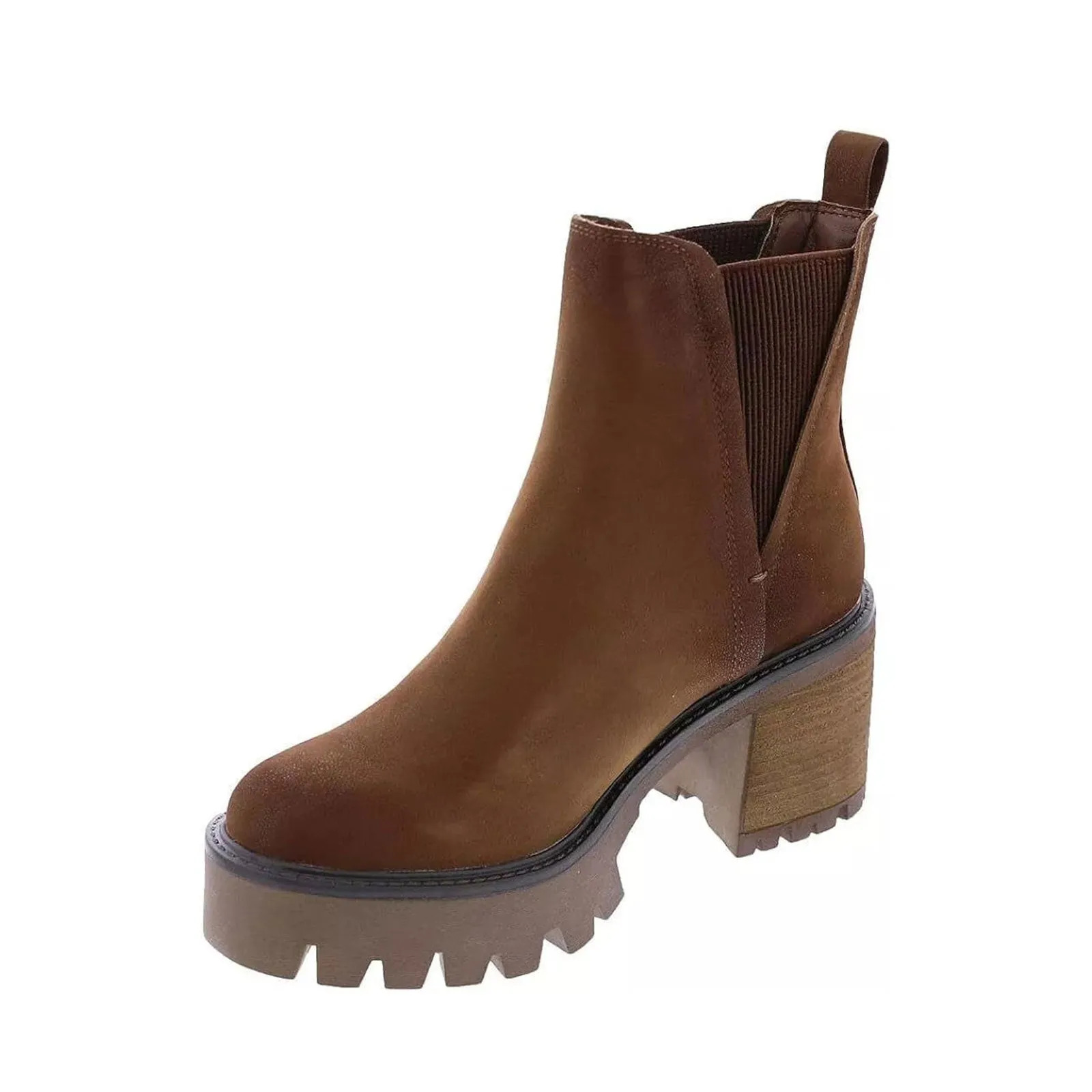 Women's Shoes MIA RUSTY Platform Chelsea Boots GS1373401 COGNAC