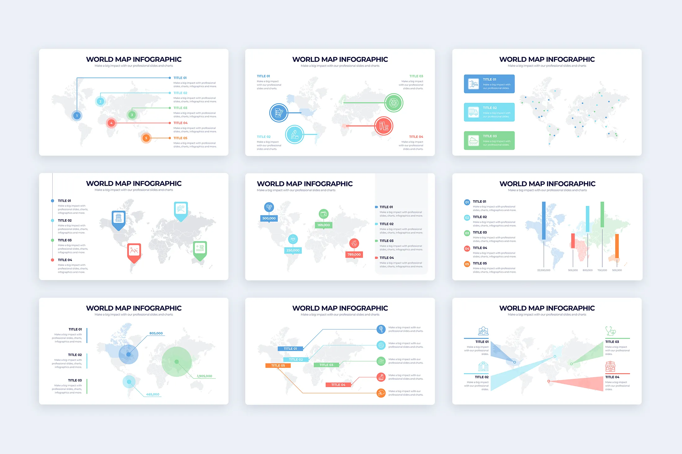 World Maps Google Slides Infographic Template