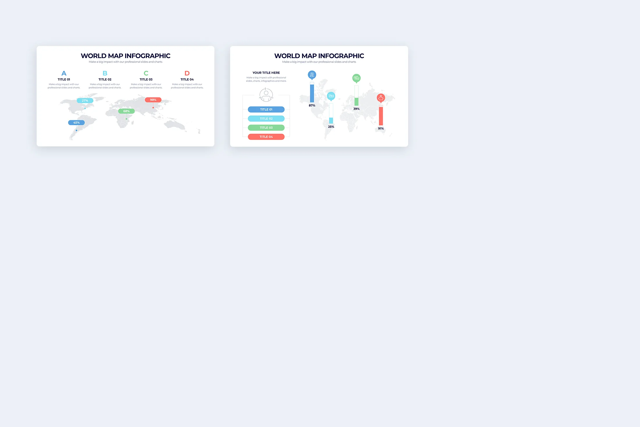 World Maps Google Slides Infographic Template