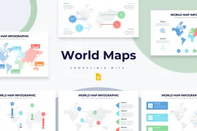 World Maps Google Slides Infographic Template